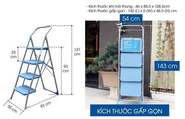 Kích thước thang ghế