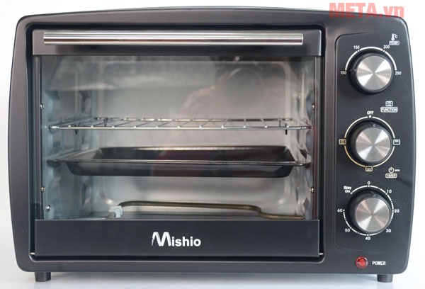 lò nướng thùng Mishio 20 lít có vẻ ngoài đẹp mắt