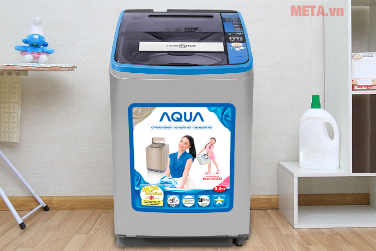 Máy giặt cửa trên Aqua AQW-U850AT có khối lượng giặt lớn Khối lượng giặt của máy giặt