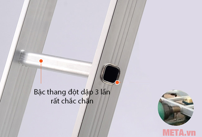 Thang nhôm gấp 4 khúc 