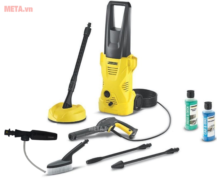 Máy phun rửa áp lực cao Karcher K2 Car - T150 tặng kèm 2 dung dich tẩy rửa cao cấp