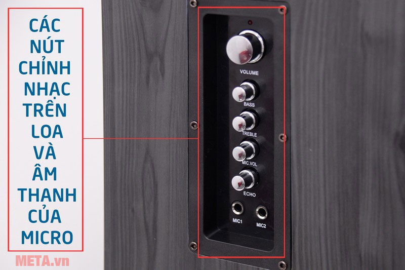 Các nút chỉnh nhạc trên loa Các nút chỉnh nhạc trên loa