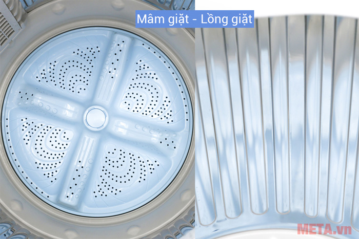 Mâm giặt được thiết kế đặc biệt giúp giặt sạch quần áo hơn