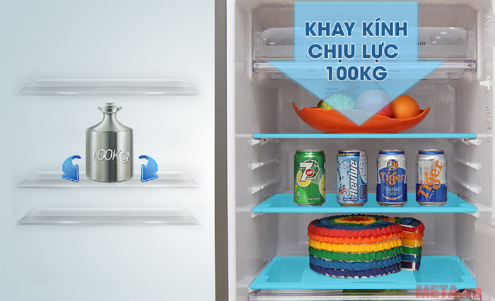 Khay kính có khả năng chịu lực đến 100kg