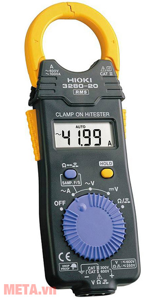 Ampe kìm AC Hioki 3280-20F có núm vặn xoay dễ chọn thang đo Ampe kìm AC Hioki 3280-20F có núm vặn xoay dễ chọn thang đo
