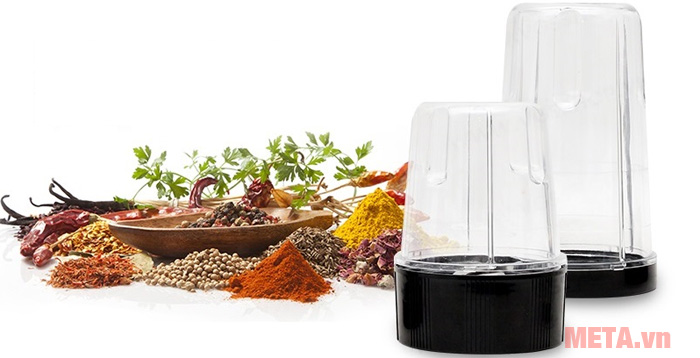 Cối xay được làm từ chất liệu trong suốt có khả năng chịu lực tốt