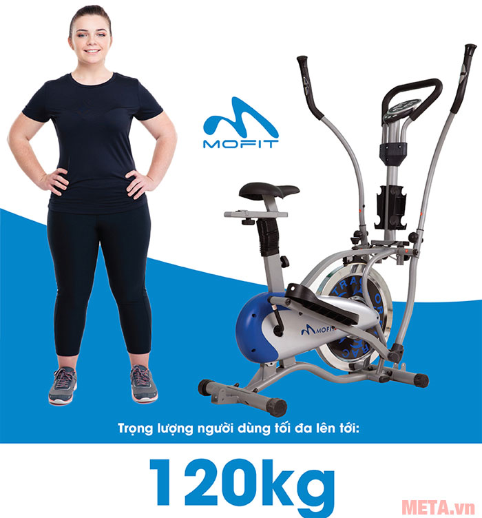 Xe đạt tải trọng tối đa 120kg