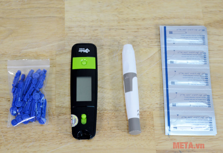 Bộ sản phẩm máy đo đường huyết Uright TD4265 Bộ sản phẩm máy đo đường huyết Uright TD4265