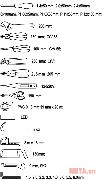 Bộ dụng cụ đa năng