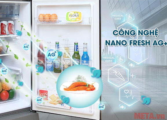 Ngăn lạnh có dung tích 136 lít