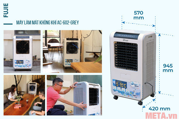 Kích thước của máy làm mát cao cấp FujiE AC-602