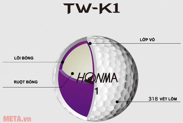 Bóng golf 3 lớp