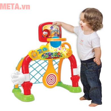Cột lưới ném/thả bóng giúp bé thỏa sức vui chơi 