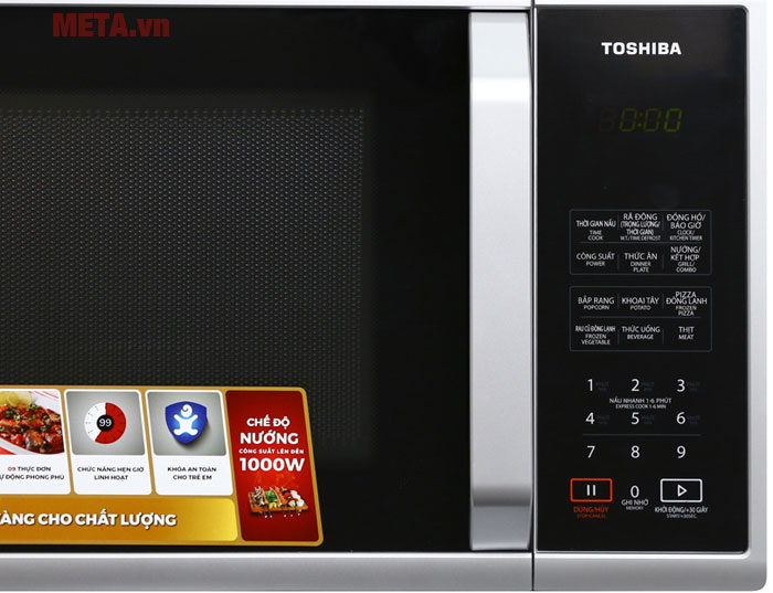 lò vi sóng Toshiba ER SGS23 có bảng điều khiển