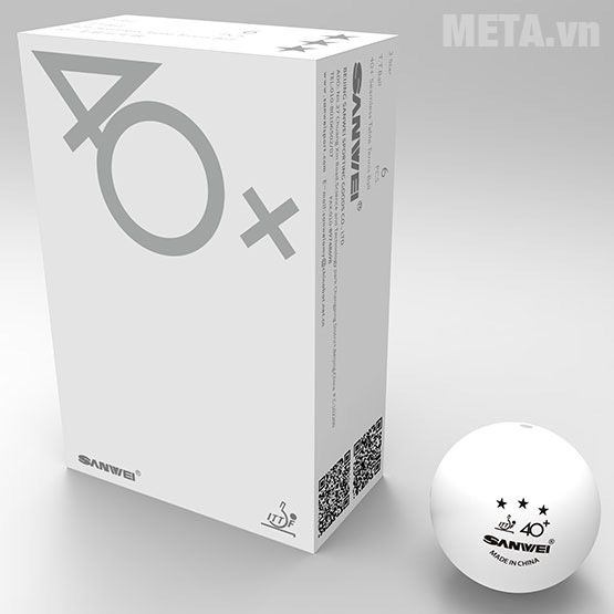 Quả bóng bàn sử dụng cho tập luyện, thi đấu chuyên nghiệp Quả bóng bàn Sanwei 3 sao