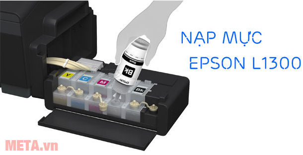 Epson L1300 còn được trang bị 4 bình mực rời