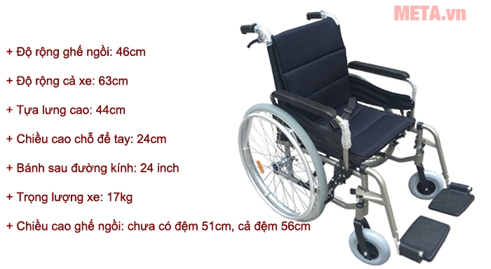 Xe lăn tay tiêu chuẩn