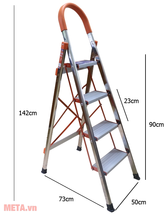 Kích thước thang ghế 4 bậc