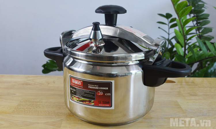 Nồi áp suất cơ màu inox