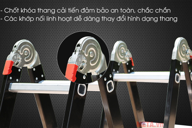 Các khớp nối linh hoạt để người dùng dễ dàng thay đổi hình dáng thanh