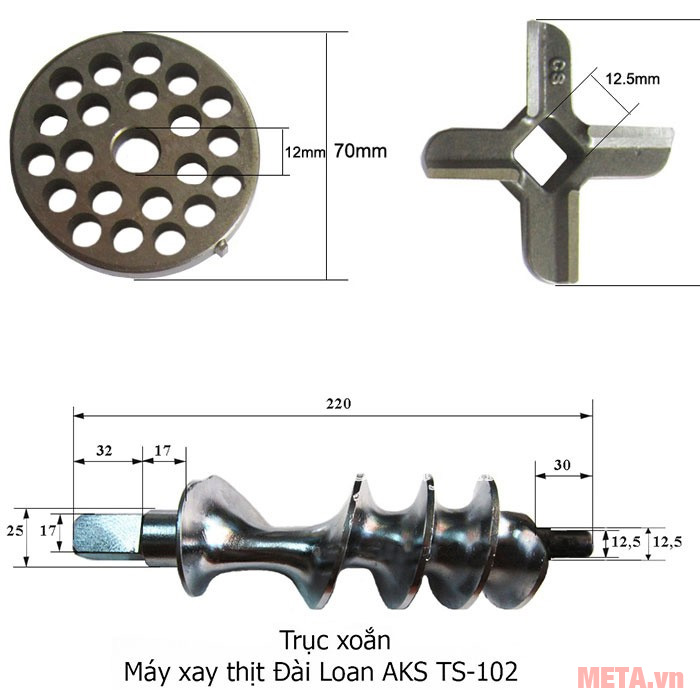 Cối xay dễ dàng tháo lắp vệ sinh