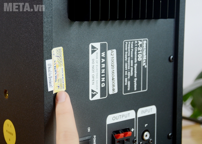 Bộ loa Soundmax A 2100/2.1 tại META.vn có tem chính hãng 