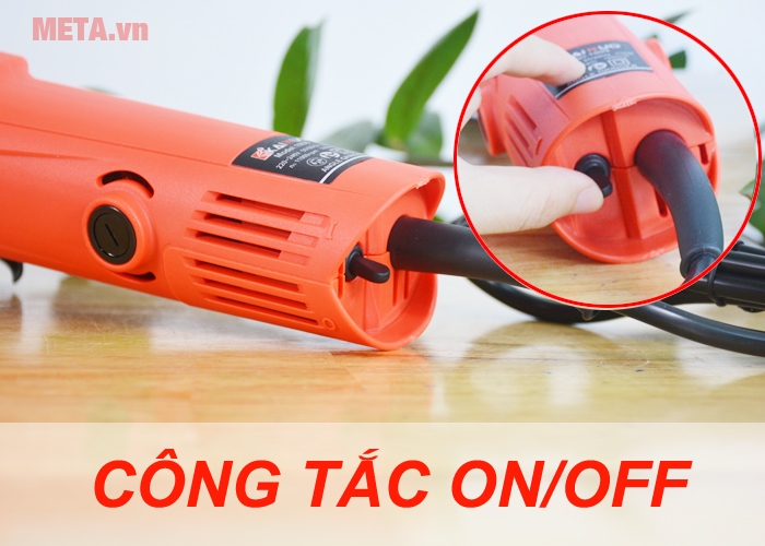 Công tắc ON/OFF phía đuôi máy mài