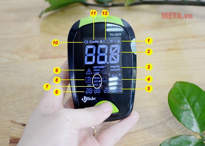 Các chức năng của máy đo đường huyết Uright TD-4279