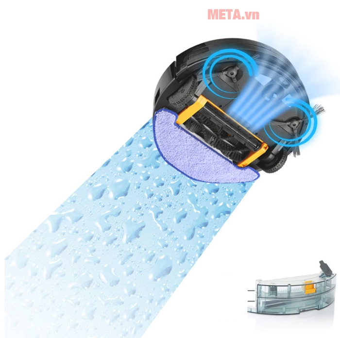 Chế độ lau nhà Robot hút bụi lau nhà Probot Nelson 980 Plus