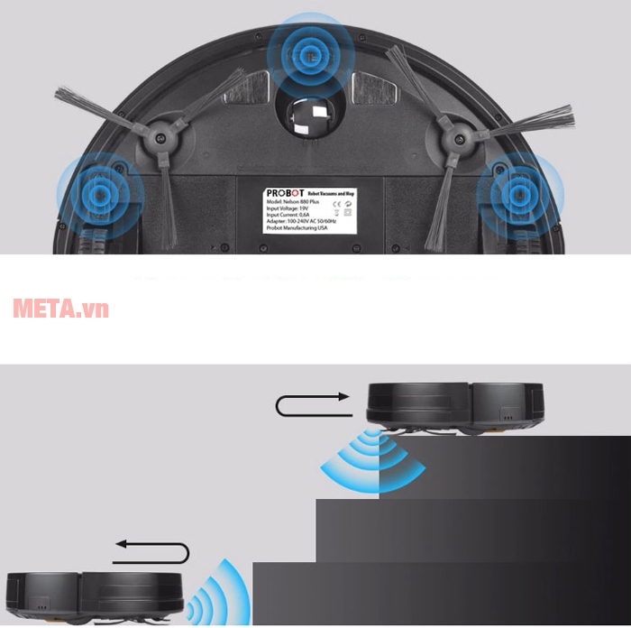 Hoạt động thông minh Robot hút bụi lau nhà Probot Nelson 980 Plus