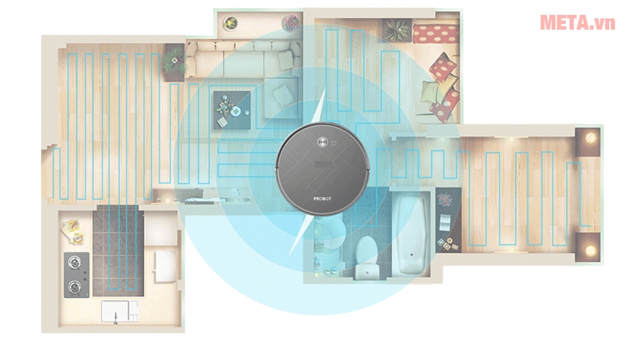 Điều khiển giọng nói Robot hút bụi lau nhà Probot Nelson 980 Plus