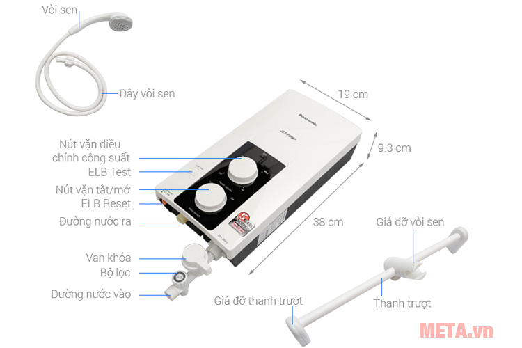 Bộ phận chi tiết của máy nóng lạnh Panasonic DH 3RP2VK có