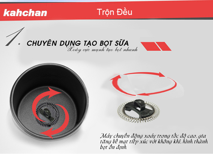 Máy đánh sữa Kahchan EP2178 chuyên dụng để tạo bọt sữa