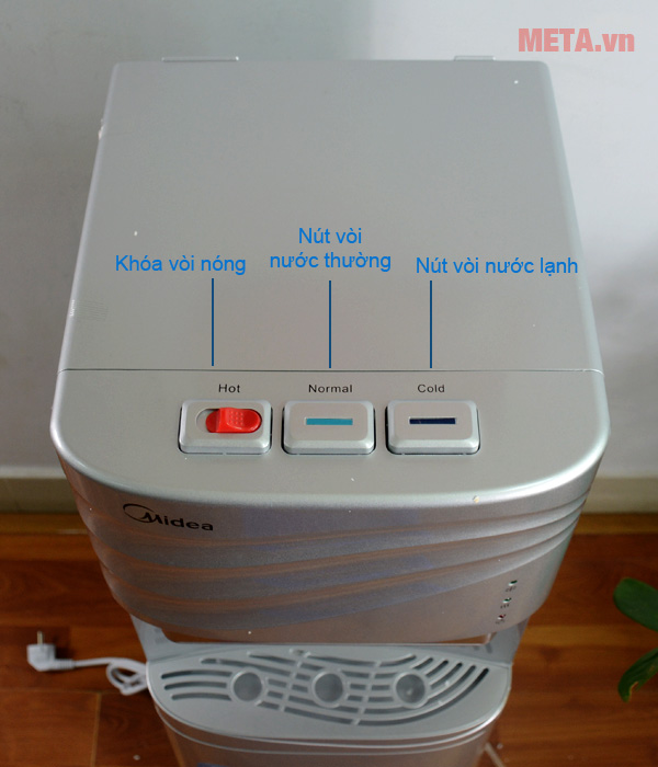 Cây nước nóng lạnh cao cấp Midea YL1634S làm lạnh bằng block 