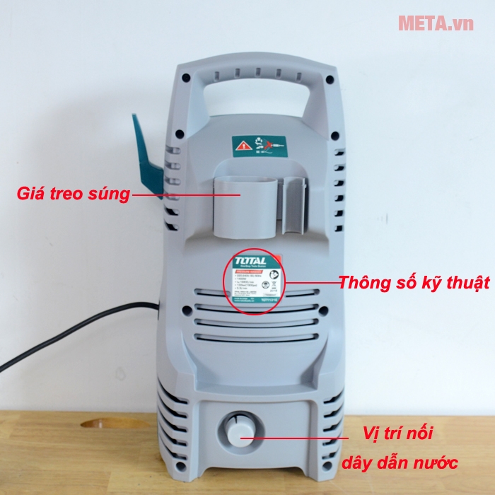 Cấu tạo phía sau máy rửa xe