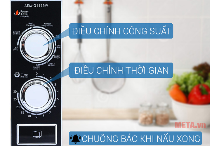 Lò vi sóng có chuông báo khi nấu xong tiện lợi
