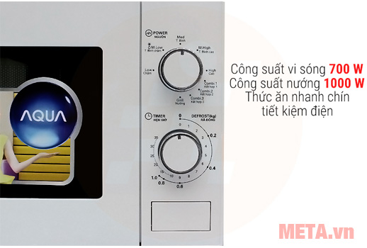 Công suất cao giúp thức ăn nhanh chín và tiết kiệm điện năng