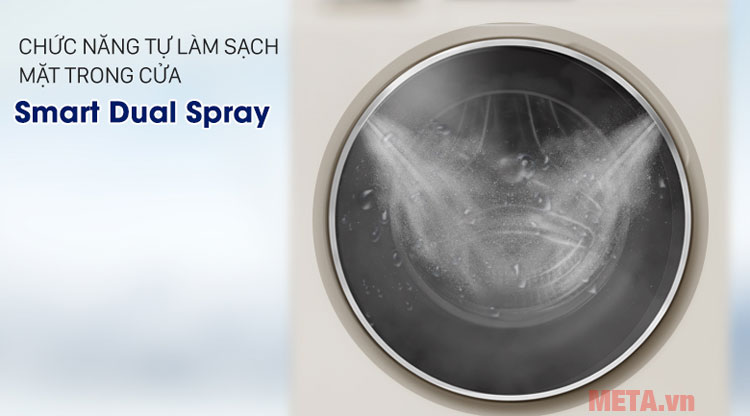 Smart Dual Spray giúp làm sạch lồng giặt dễ dàng