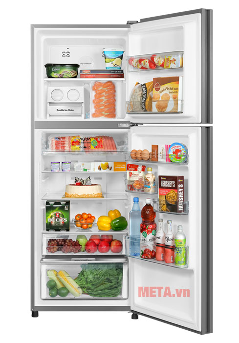 Với dùng tích sử dụng 344 lít cho bạn không gian rộng hơn để trữ thực phẩm.
