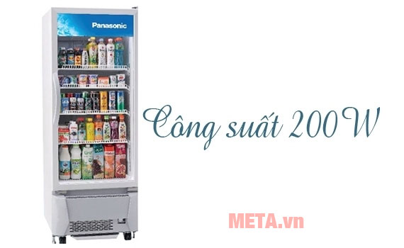 Công suất lớn giúp đồ uống, hoa quả được làm lạnh nhanh chóng.