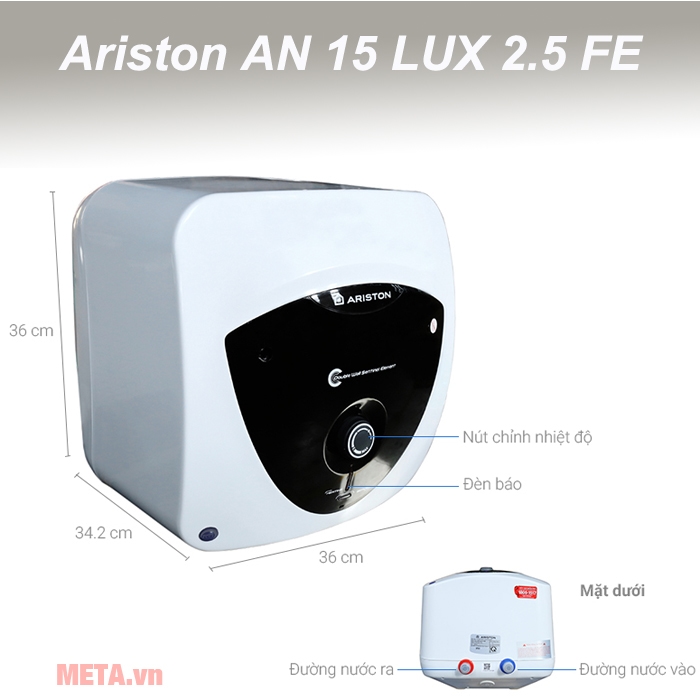 Cấu tạo máy nước nóng Ariston AN 15 LUX 2.5 FE