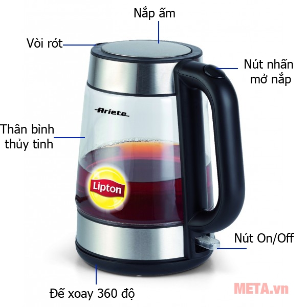 Cấu tạo của ấm siêu tốc
