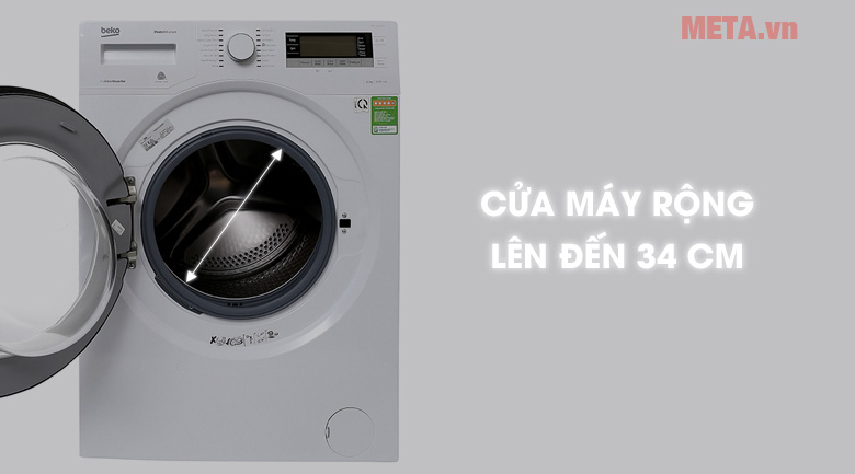 Cửa máy giặt rộng hơn, việc lấy đồ dễ dàng hơn