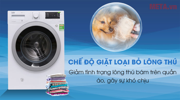 Chế độ giặt thông minh loại bỏ lông thú