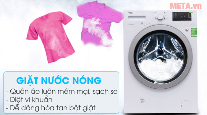 Máy giặt Beko có chế độ giặt nước nóng