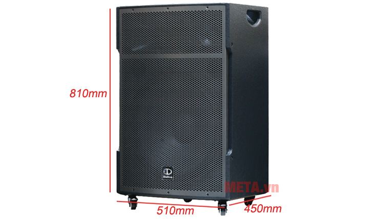 Kích thước của loa kéo Dalton TS-18G800U Kích thước của loa kéo Dalton TS-18G800U