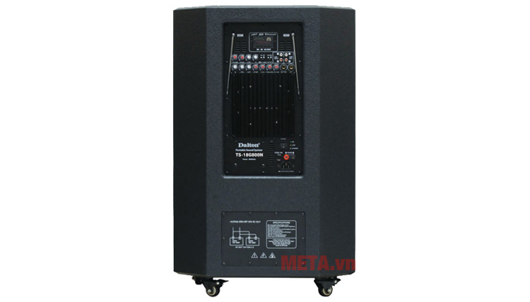 Bảng điều khiển được thiết kế trên thân loa Bảng điều khiển được thiết kế trên thân loa