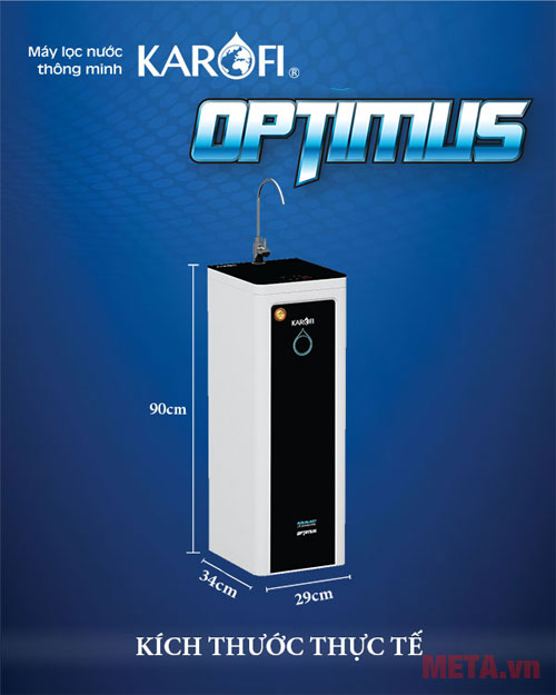 Kích thước máy lọc nước  Đặc điểm nổi bật của máy lọc nước Karofi Optimus 9 lõi lọc