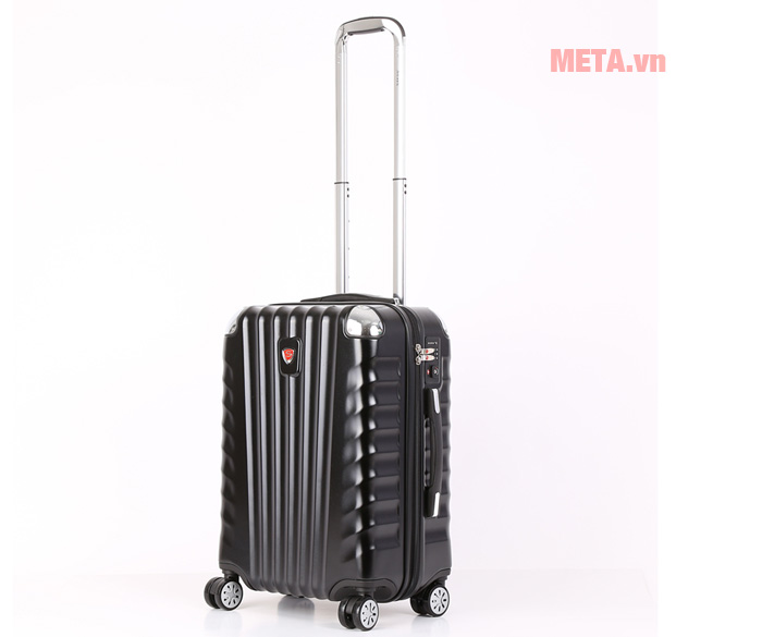 Vali nhựa Sakos khung dây kéo Royal Suitcase Z22 màu đen