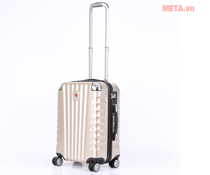 Vali nhựa Sakos khung dây kéo Royal Suitcase Z22 màu hồng